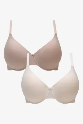 2 Pack T-Shirts Bras Natural