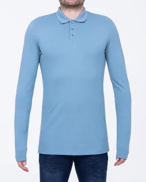 2t Slim Fit Long Sleeve Polo Shirt (slate)