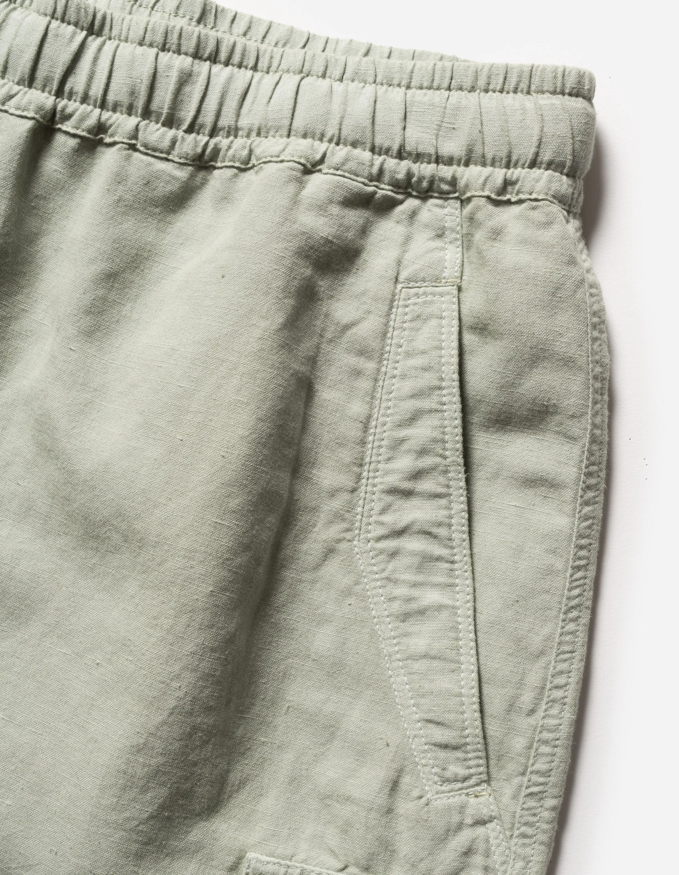 6082 Hemp Cargo Asym Track Shorts Sage