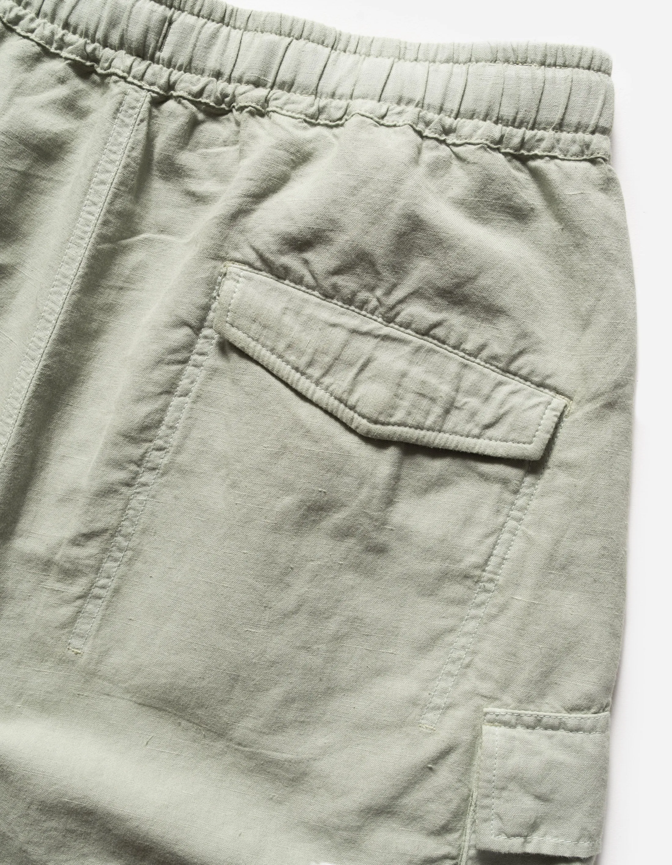 6082 Hemp Cargo Asym Track Shorts Sage