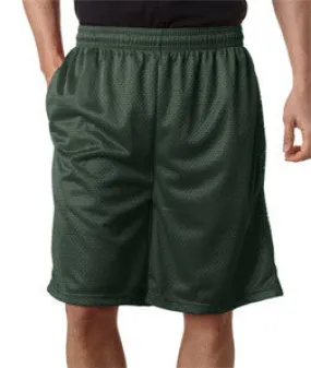 7219 Badger Adult 9" Poly Mesh Shorts With Pockets Forest Green