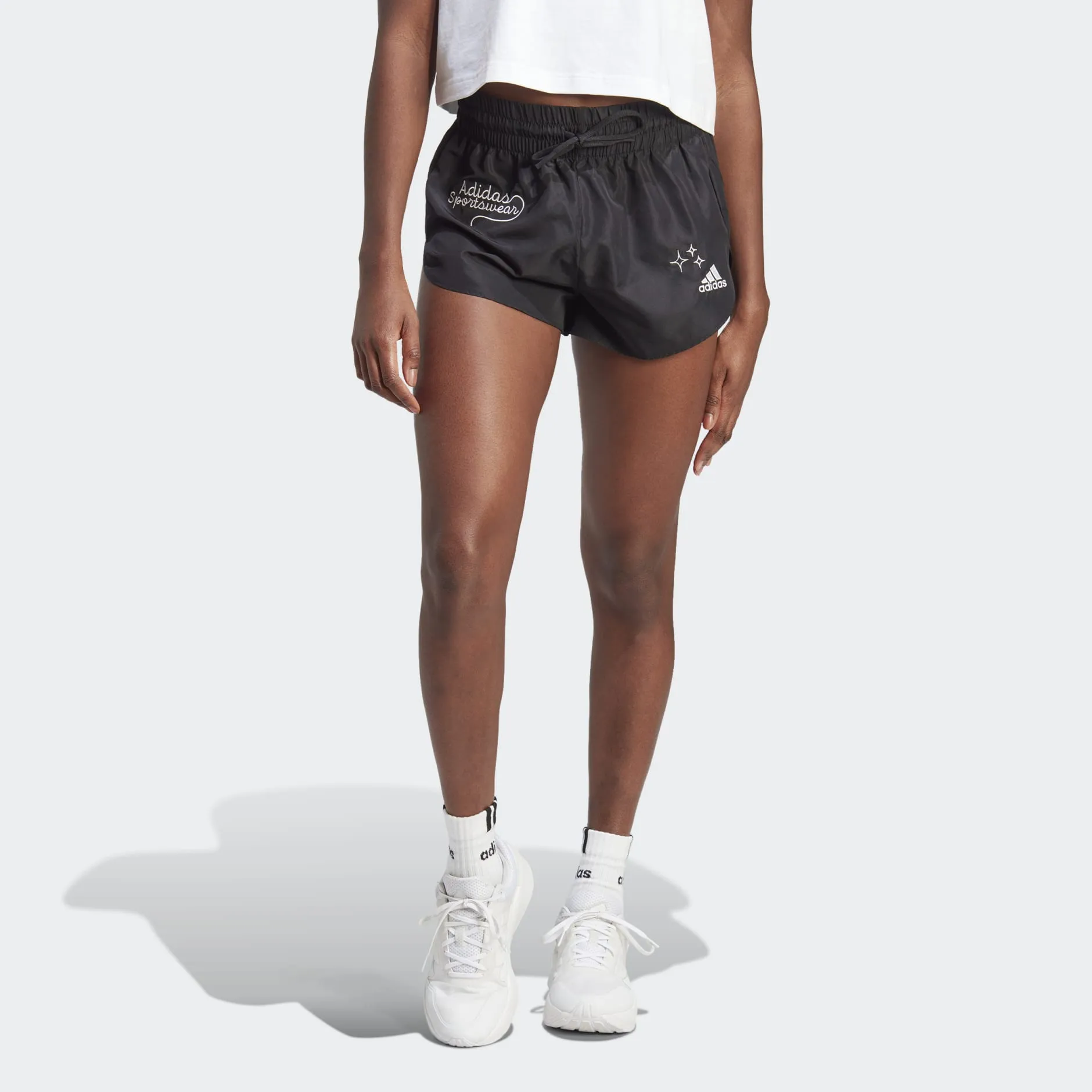ADIDAS SCRIBBLE WOVEN SHORTS - BLACK