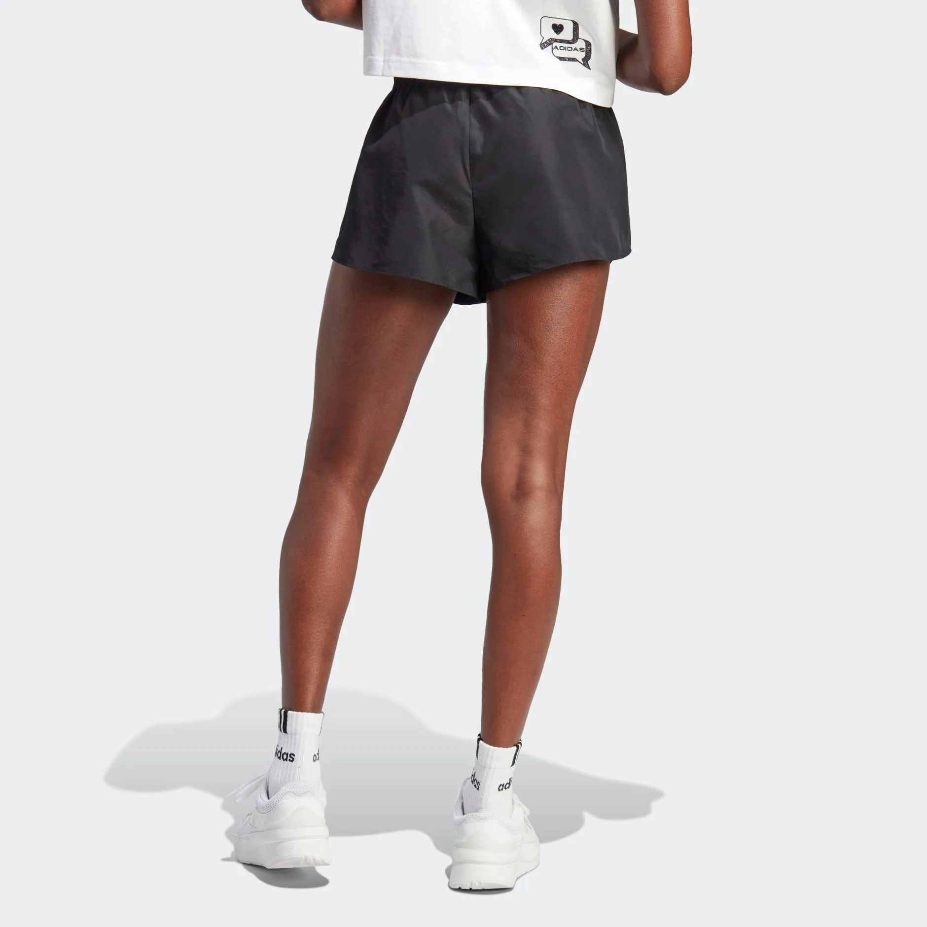 ADIDAS SCRIBBLE WOVEN SHORTS - BLACK
