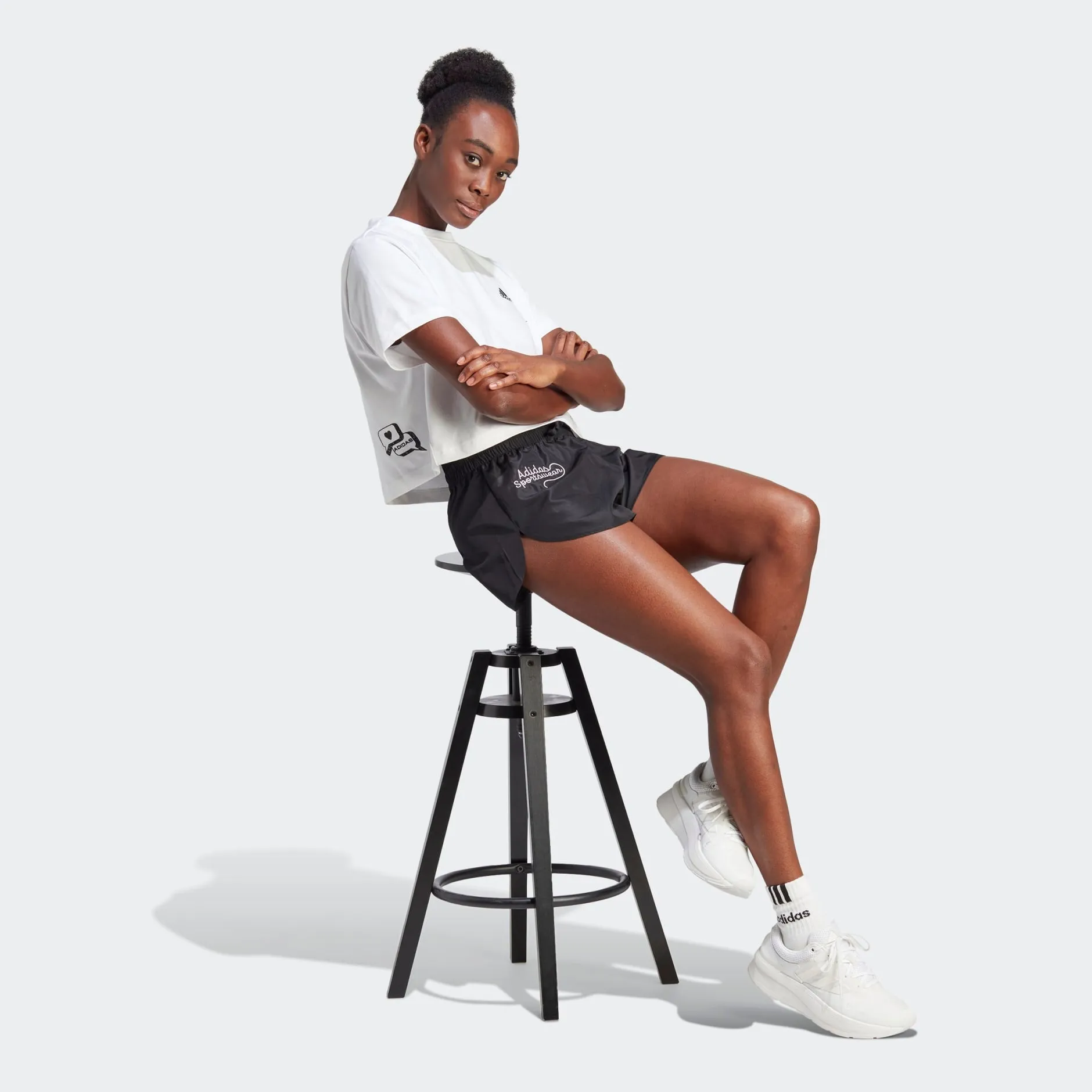 ADIDAS SCRIBBLE WOVEN SHORTS - BLACK