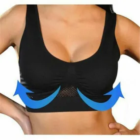 Air Permeable Cooling Summer Sport Wireless Bra Gym Fitness Athletic Running Sport Tops Underwear Bras #Zer