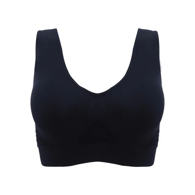 Air Permeable Cooling Summer Sport Wireless Bra Gym Fitness Athletic Running Sport Tops Underwear Bras #Zer