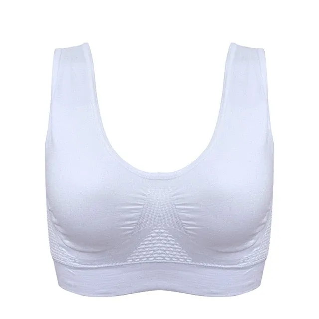 Air Permeable Cooling Summer Sport Wireless Bra Gym Fitness Athletic Running Sport Tops Underwear Bras #Zer