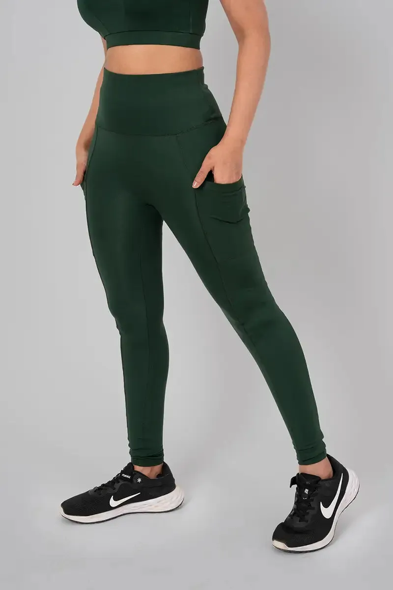 Anywhere Women's Leggings with Side Pockets - Sage