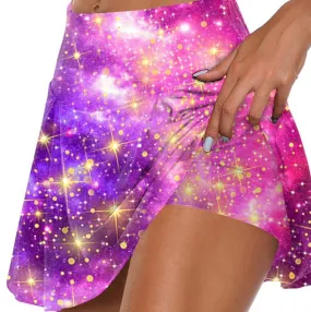 Basic Summer Temperament Commute Women's Printed Two-piece Shorts Color Leggings
