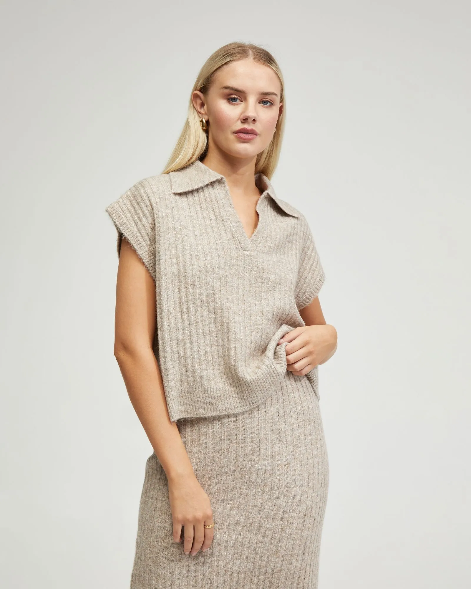 Becca Polo Neck Vest