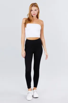 Black Cotton Spandex Leggings