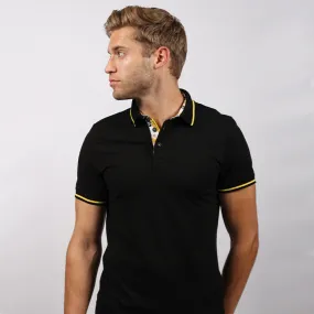 Black Polo Shirt With Trim