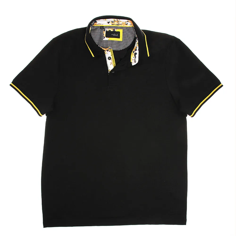 Black Polo Shirt With Trim