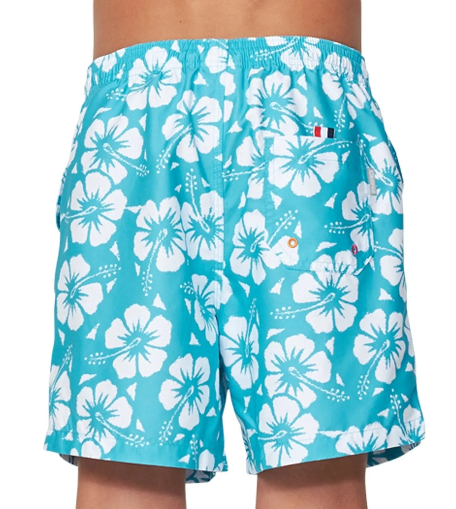 Boys - Swim Short - Hibiscus Aqua