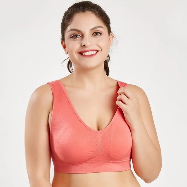 Bras Seamless Breathable Wireless Pads Push Up