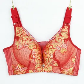 Breathable Embroidered Wireless Cami Bras