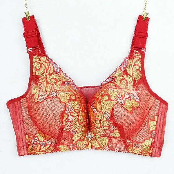 Breathable Embroidered Wireless Cami Bras