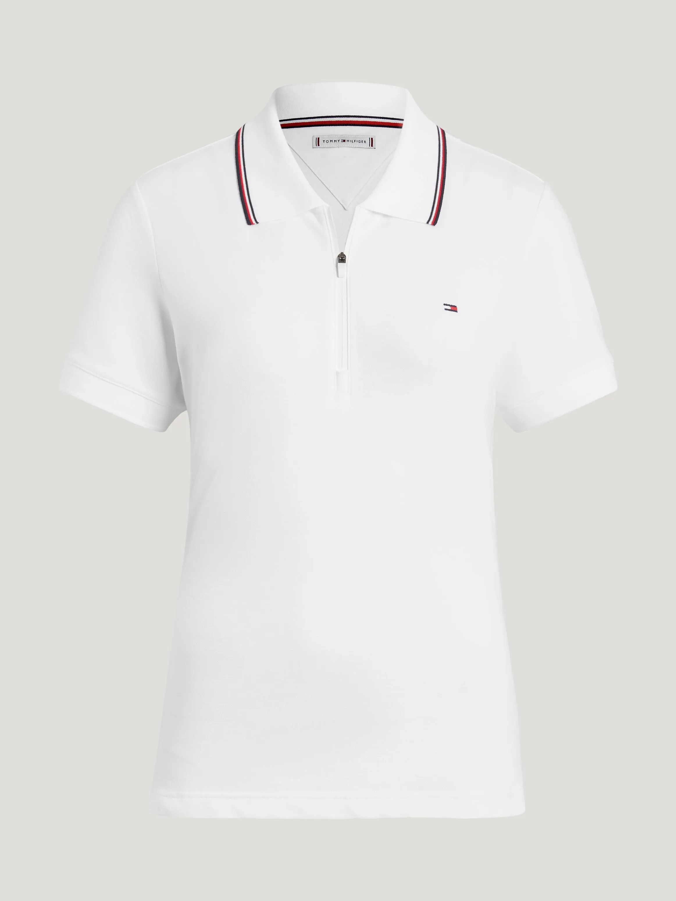 Camden Zip Polo Shirt OPTIC WHITE