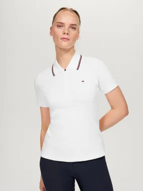 Camden Zip Polo Shirt OPTIC WHITE