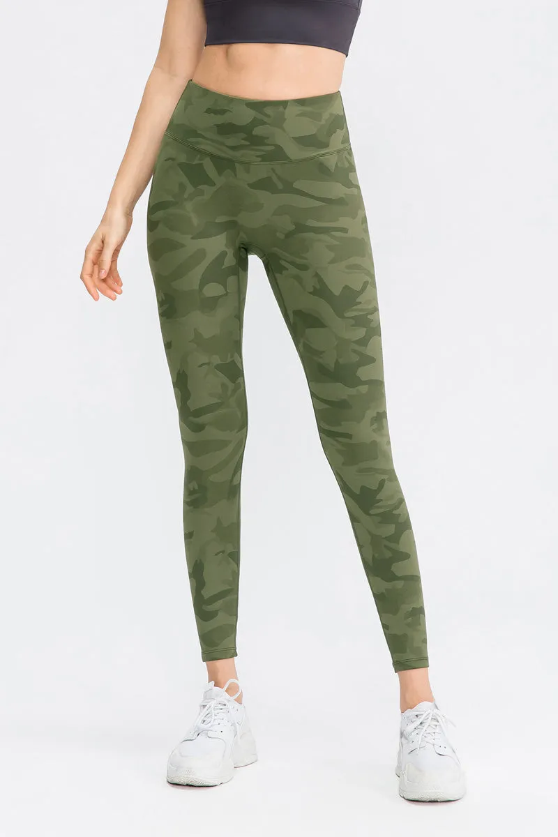 Camo High-Rise Ankle Leggings