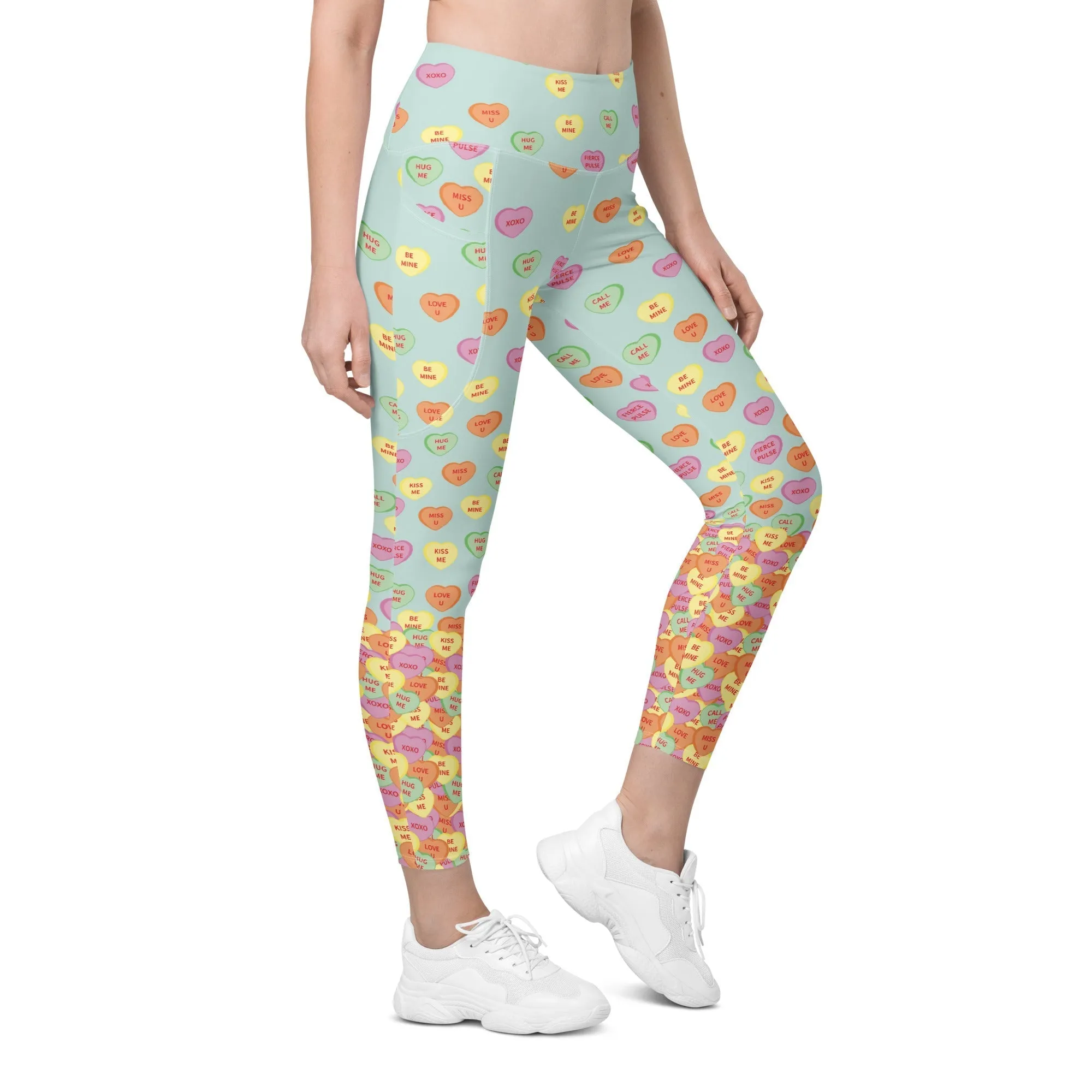 Candy Hearts Leggings With Pockets