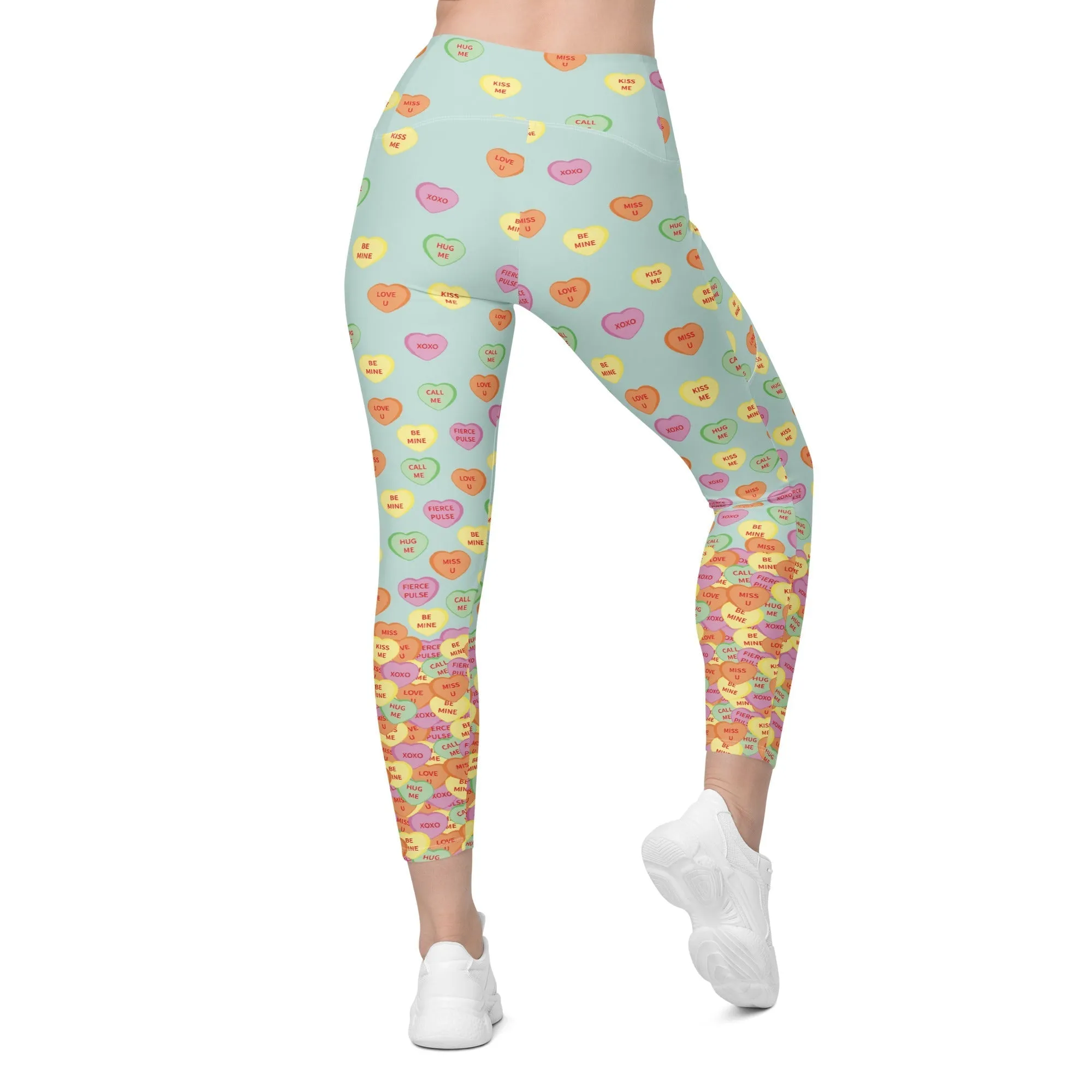 Candy Hearts Leggings With Pockets
