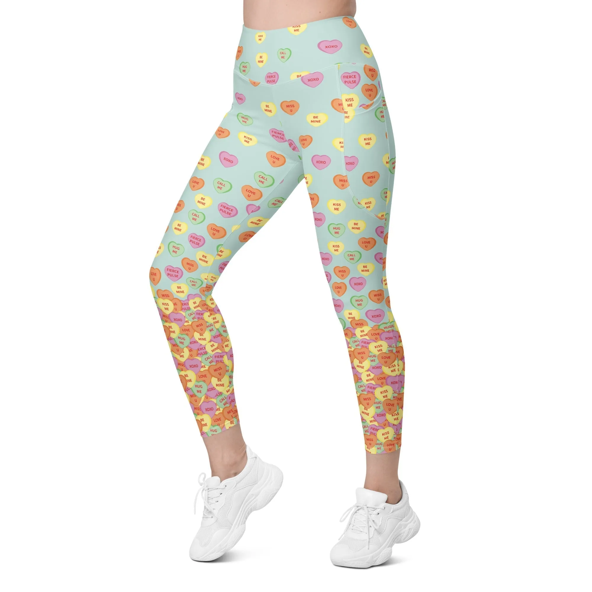 Candy Hearts Leggings With Pockets