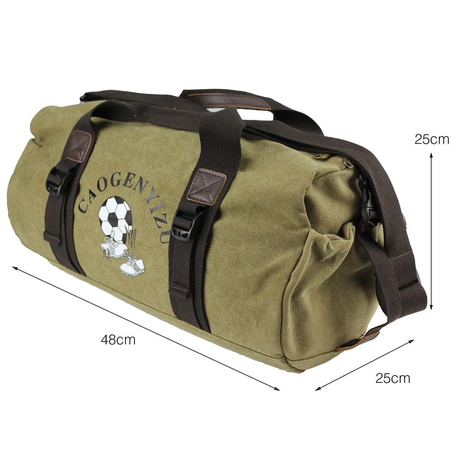 Canvas Duffle Bag Sports Duffel Shoulder Vintage Large Gym School Mens Travel