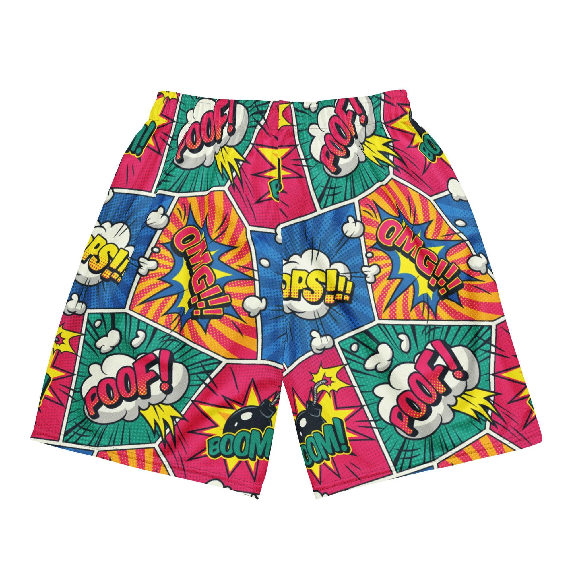 Comic Poof Art Unisex mesh shorts