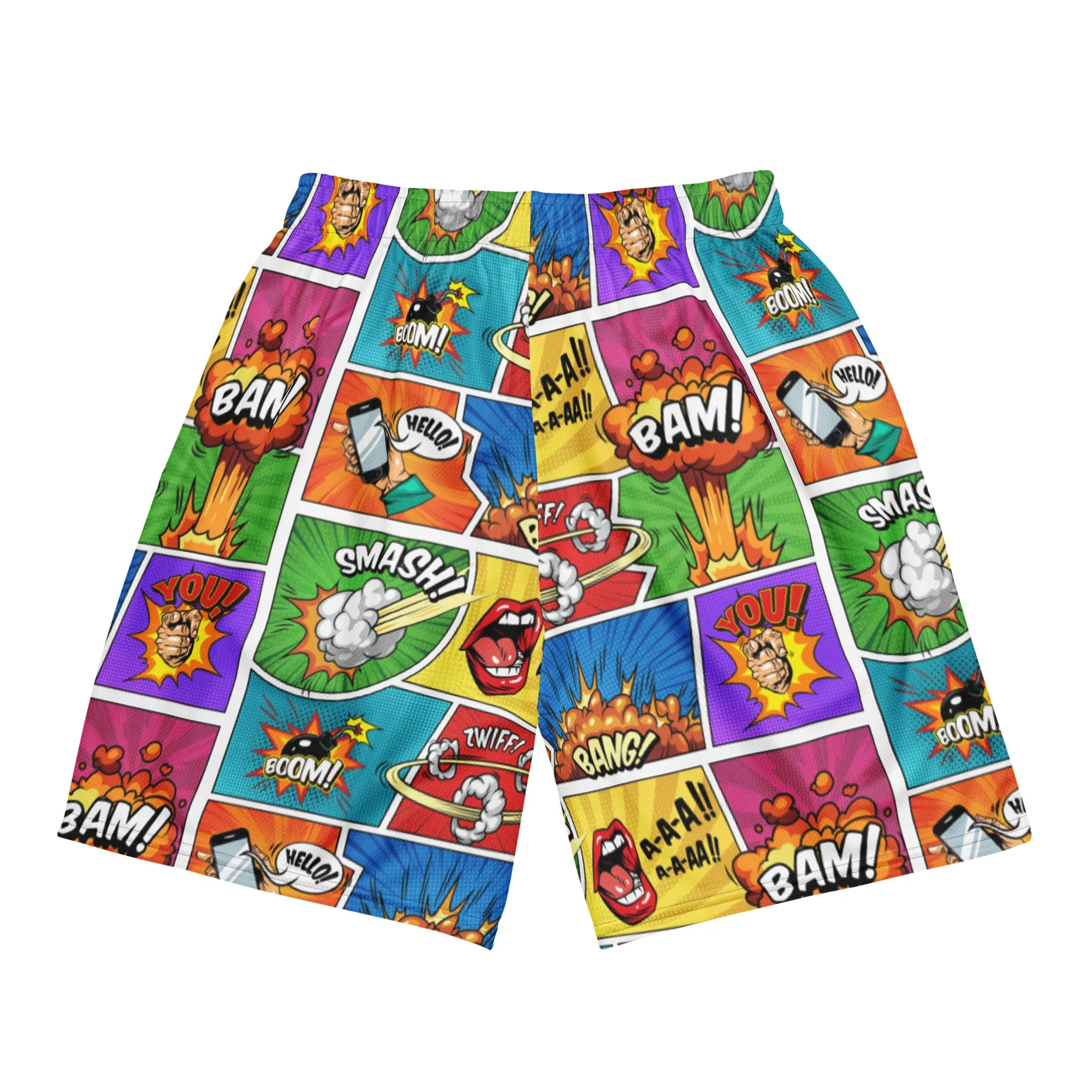 Comic Pop Art Unisex mesh shorts