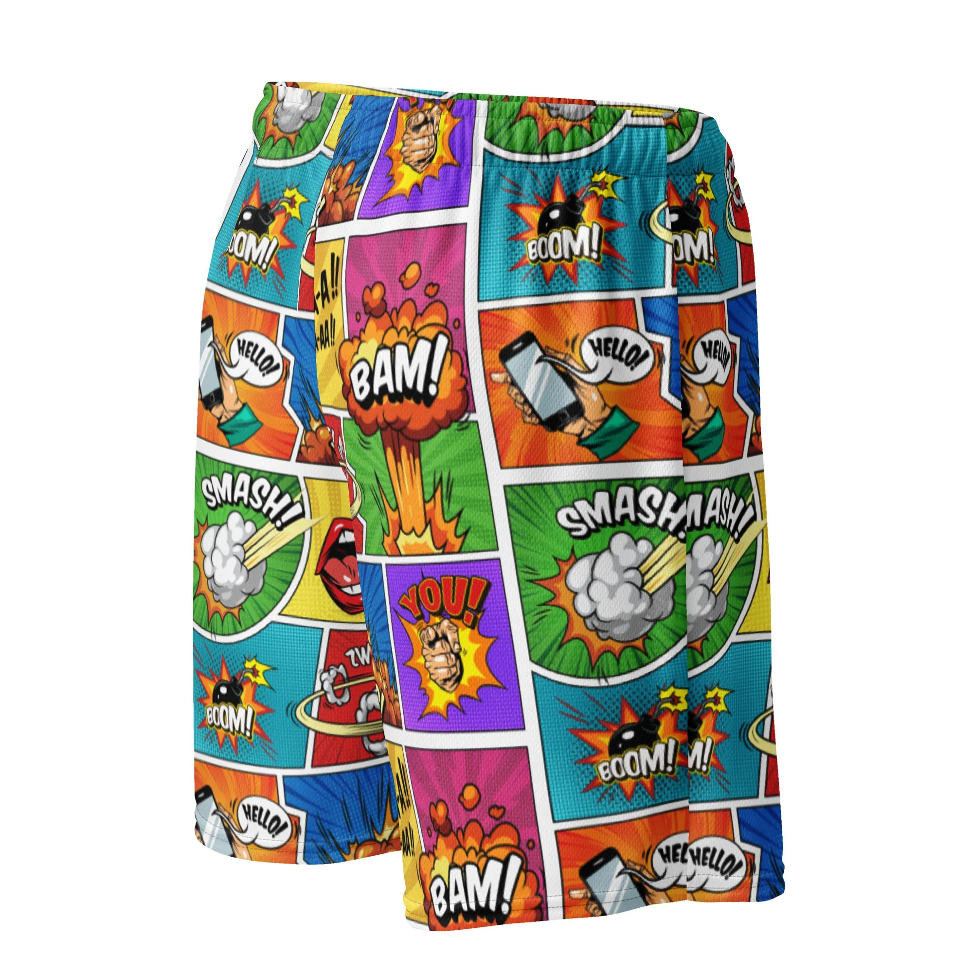 Comic Pop Art Unisex mesh shorts