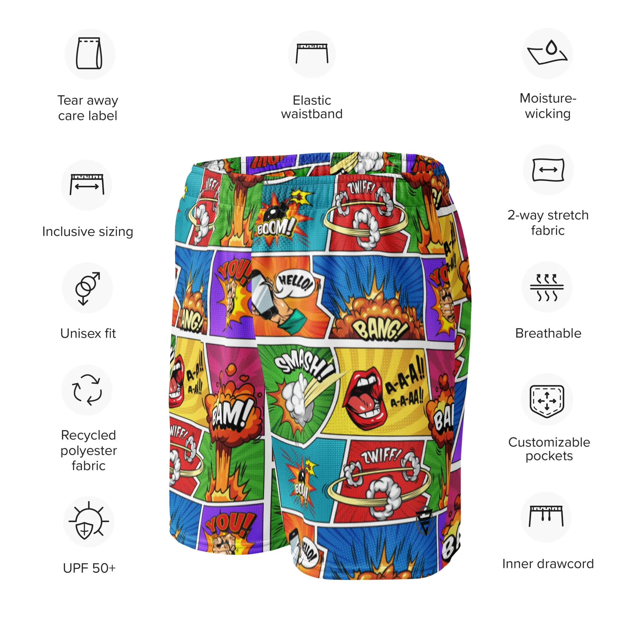 Comic Pop Art Unisex mesh shorts