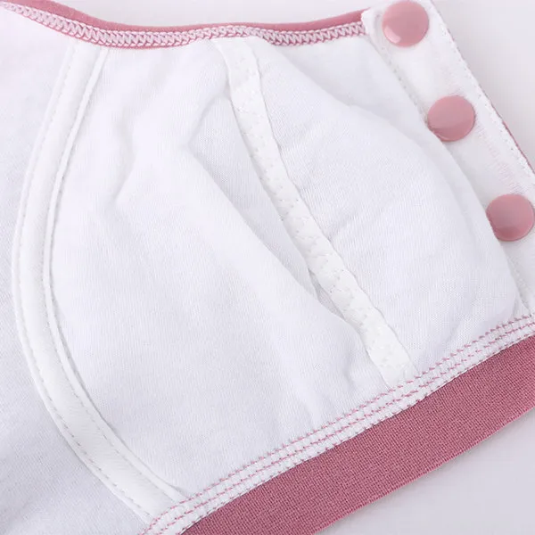 Cotton Wireless Front Button Seniority Young Girl Vest Comfy Bras