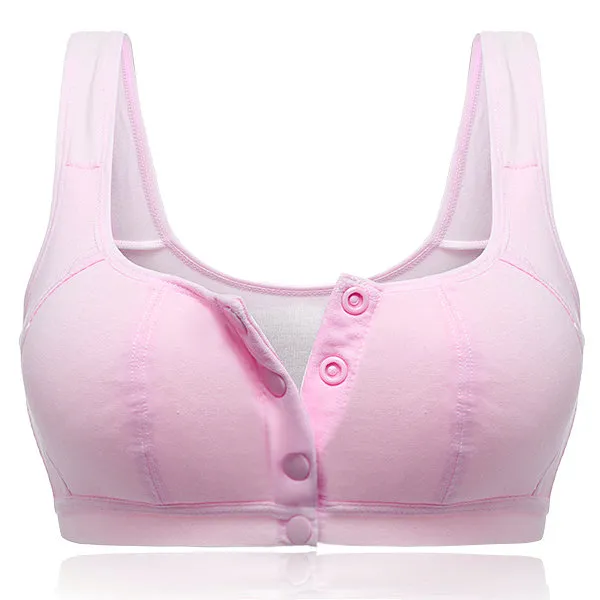 Cotton Wireless Front Button Seniority Young Girl Vest Comfy Bras
