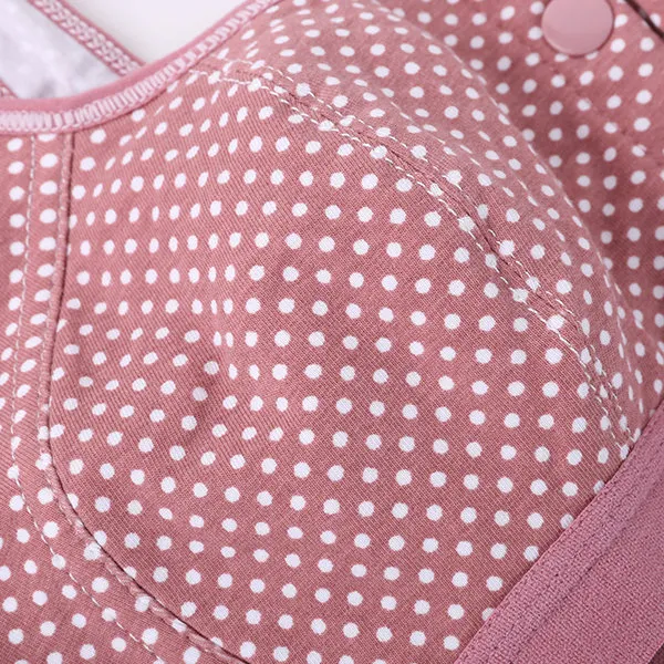 Cotton Wireless Front Button Seniority Young Girl Vest Comfy Bras