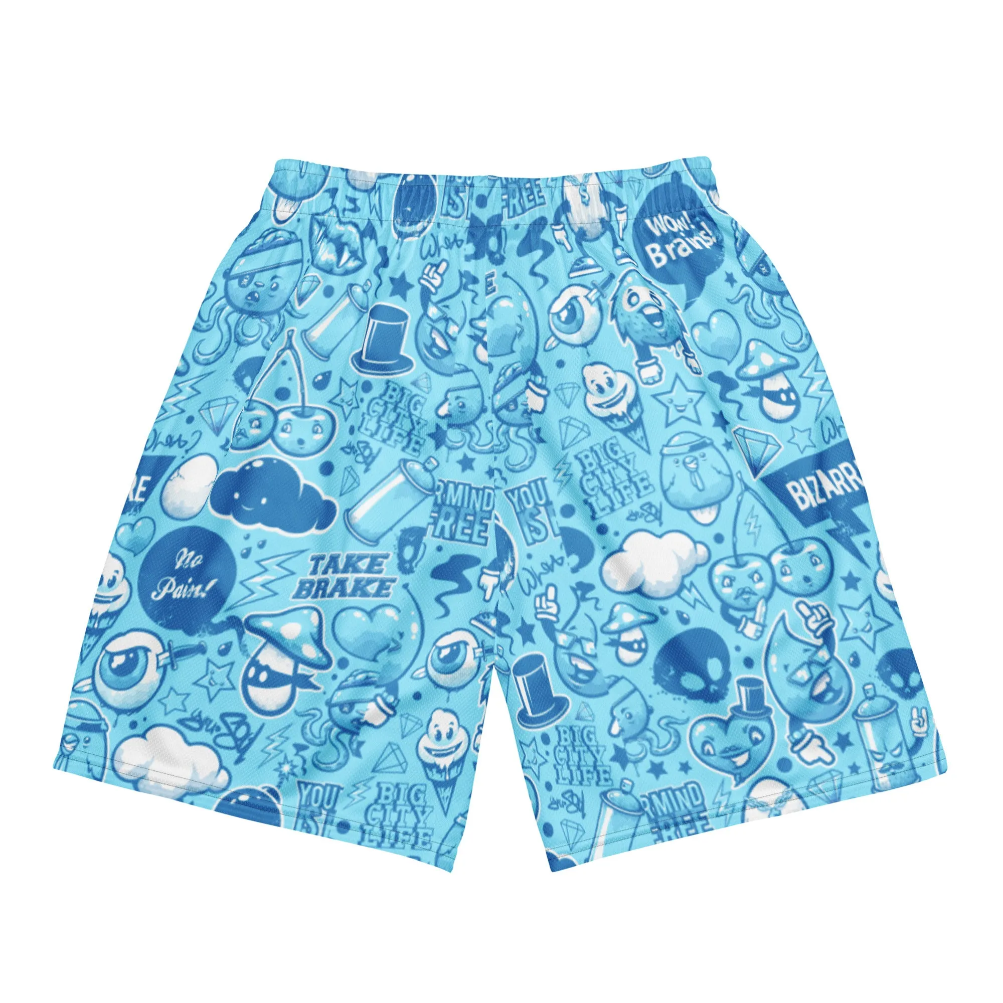 Creatures graffiti Unisex mesh shorts