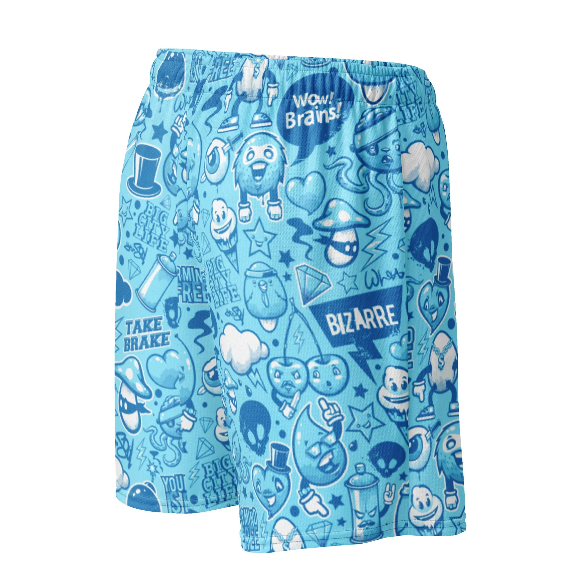 Creatures graffiti Unisex mesh shorts