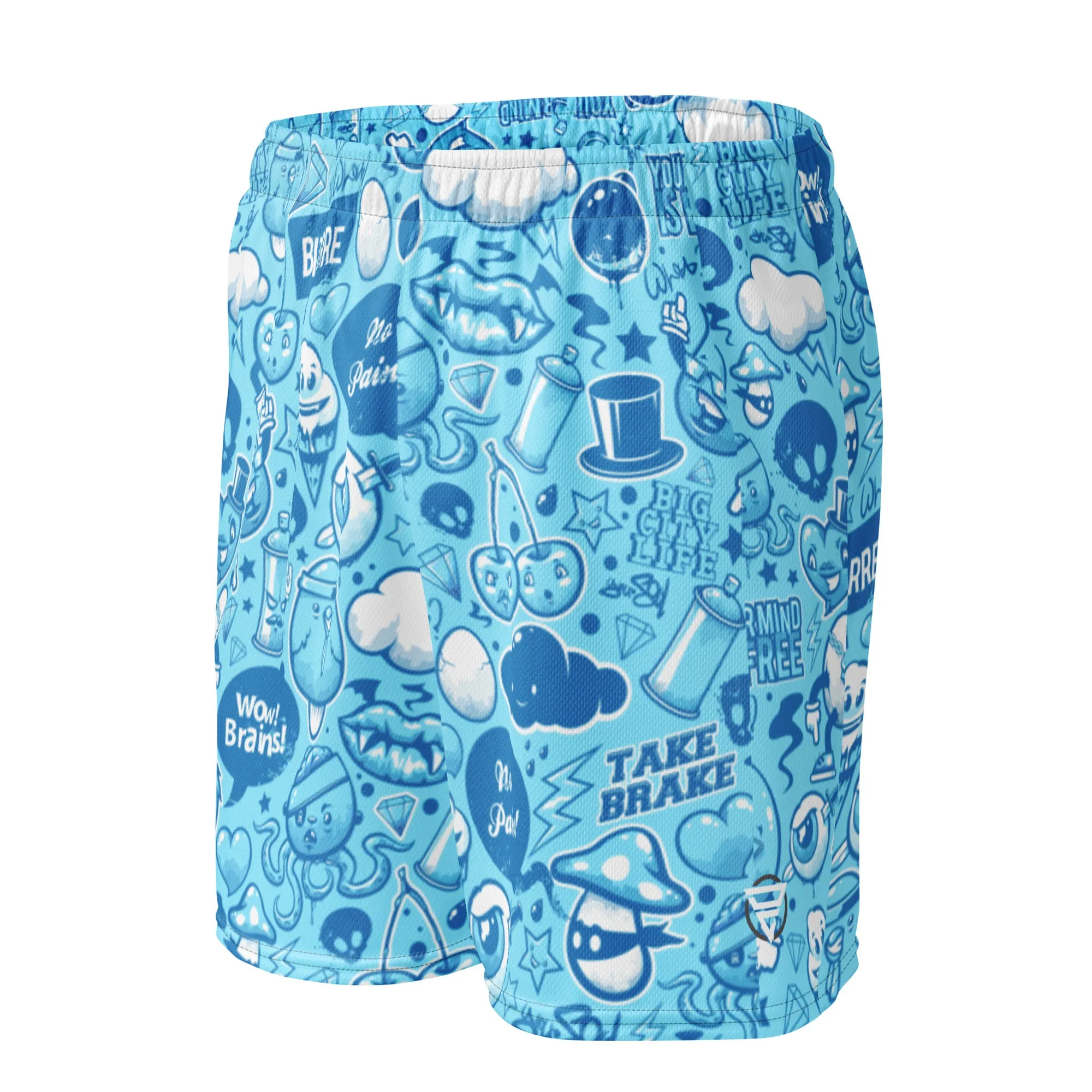 Creatures graffiti Unisex mesh shorts