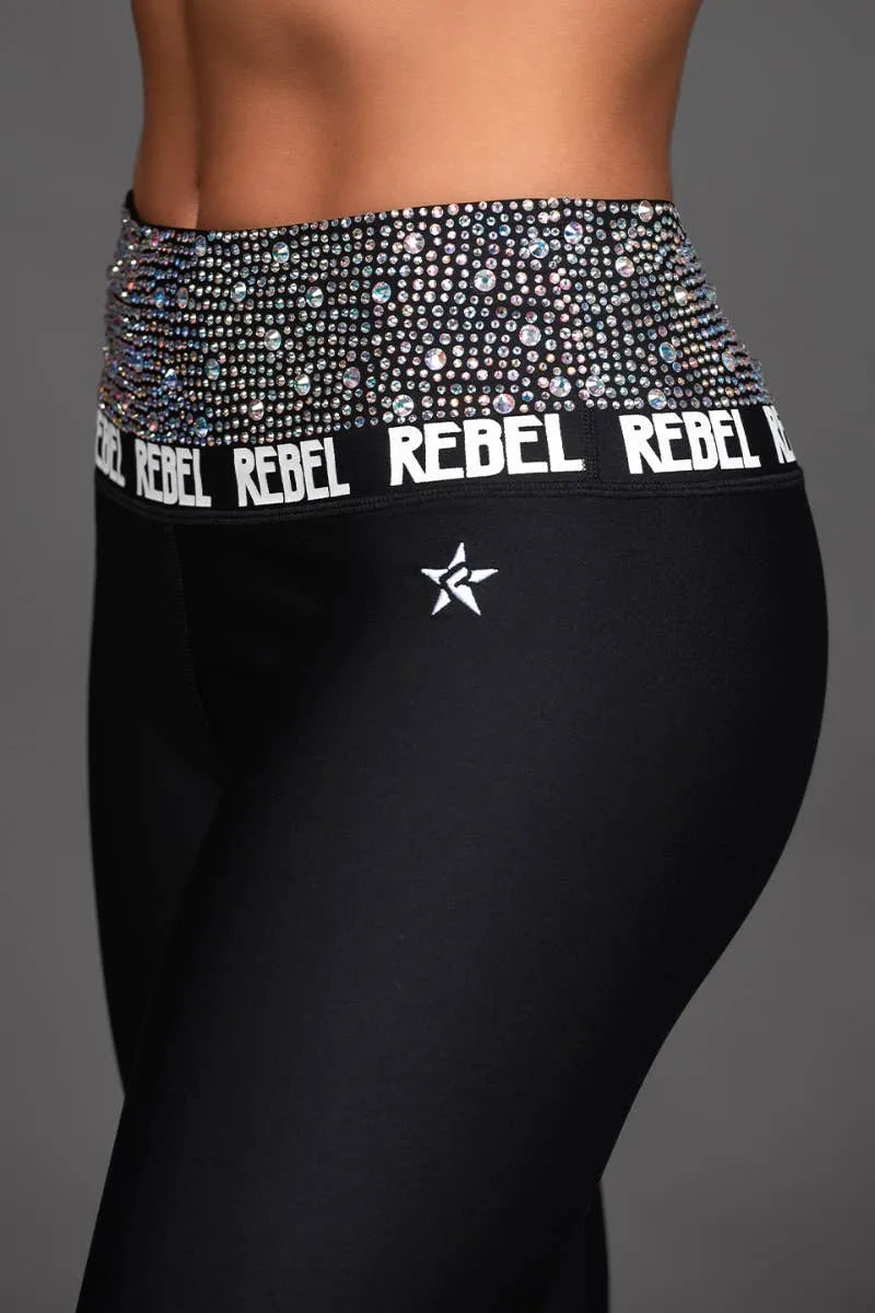 Crystal Couture High Rise Capri in Glam - Special Order