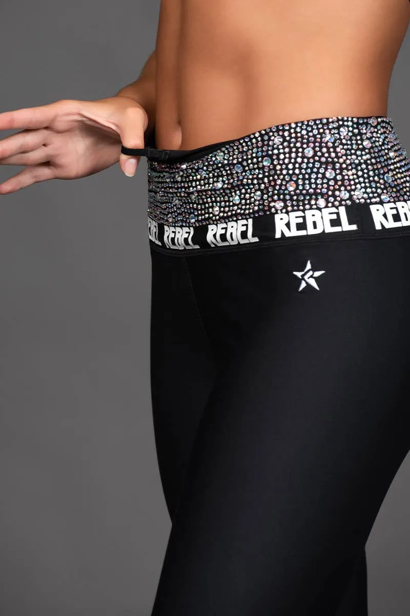 Crystal Couture High Rise Capri in Glam - Special Order