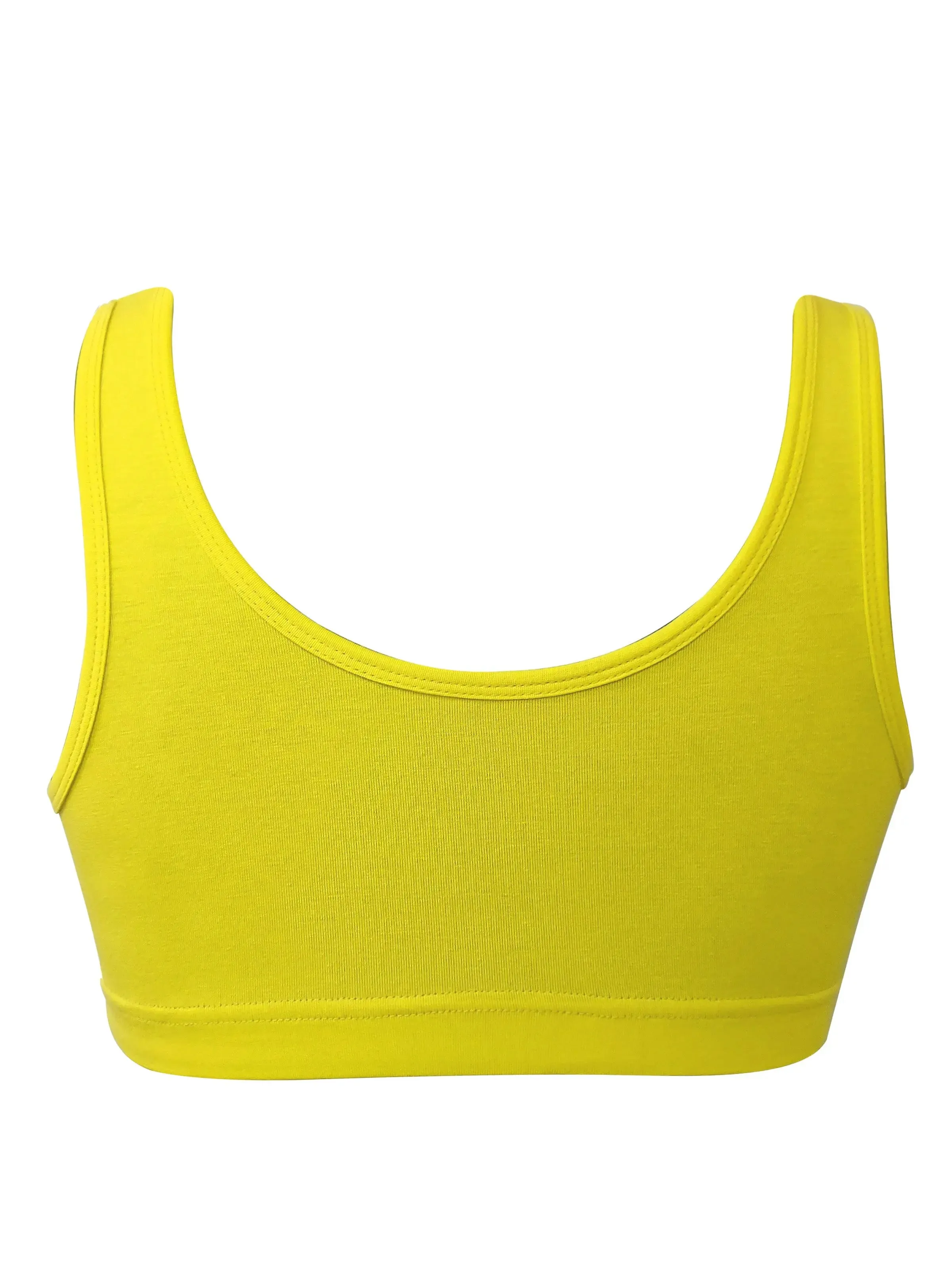 DOUBLE-LAYER BROAD STRAP COTTON SPORTS BRA | NON-PADDED BEGINNER BRA | MULTICOLOUR