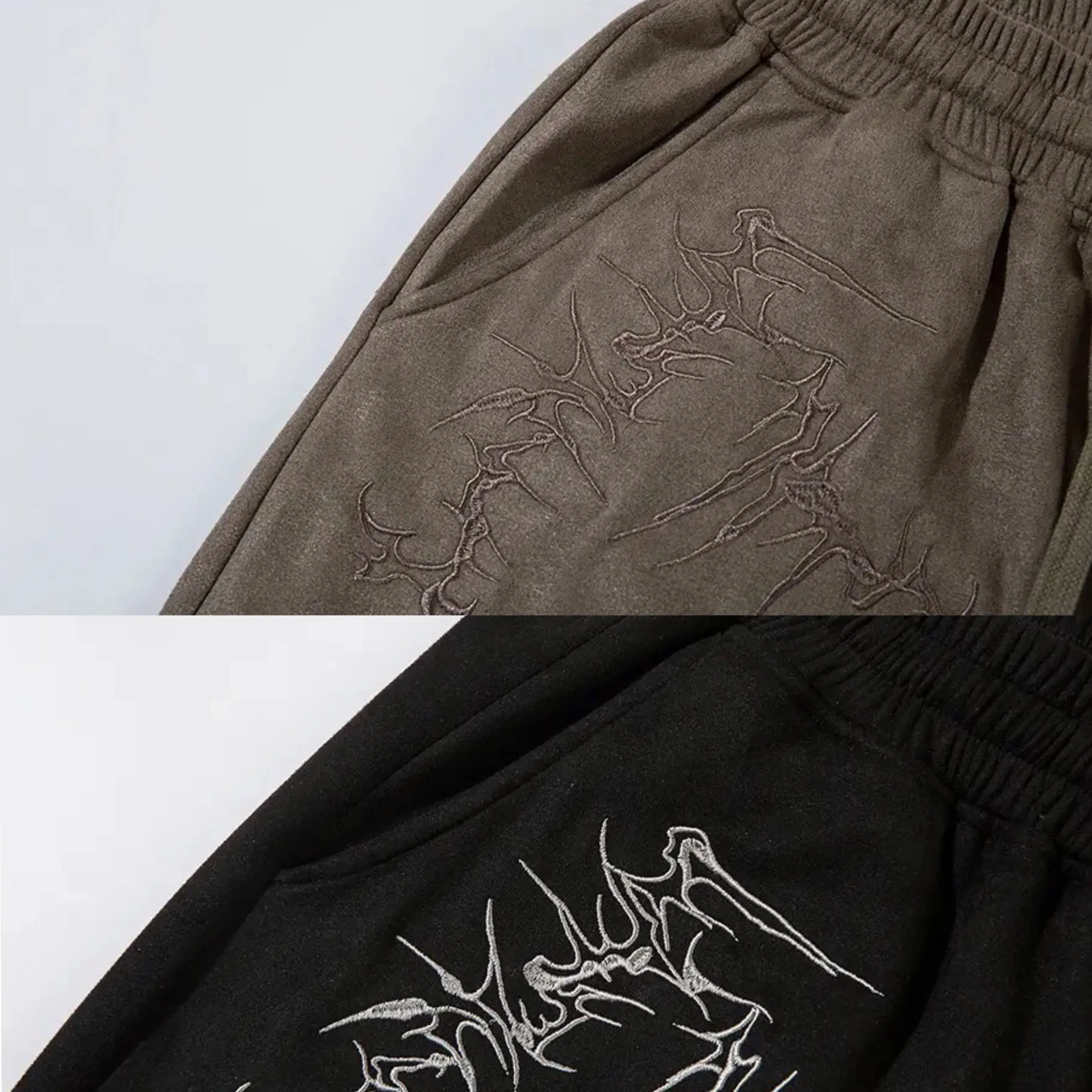 Embellished Suede Shorts