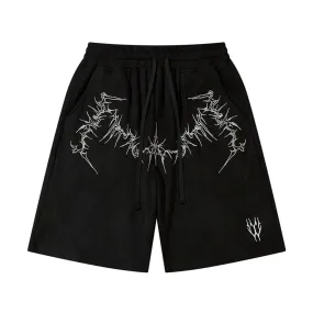 Embellished Suede Shorts