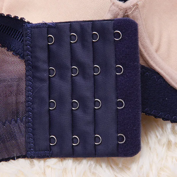 Embroidery Adjustable Gather Push Up Soft Breathable Bras