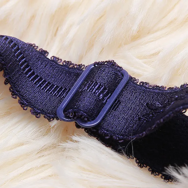 Embroidery Adjustable Gather Push Up Soft Breathable Bras