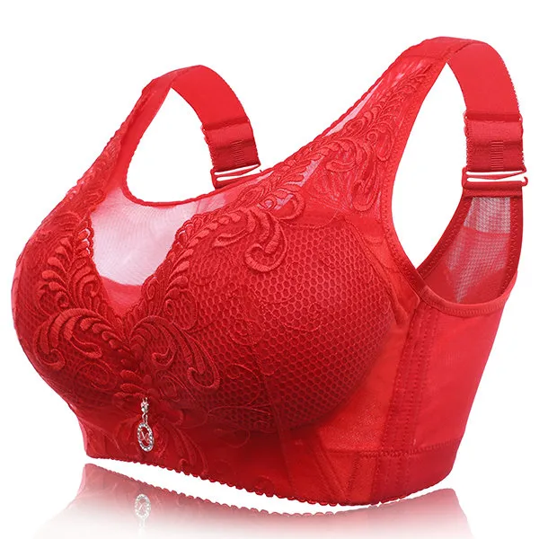 Embroidery Wireless Full Busted Anti Sagging Bras