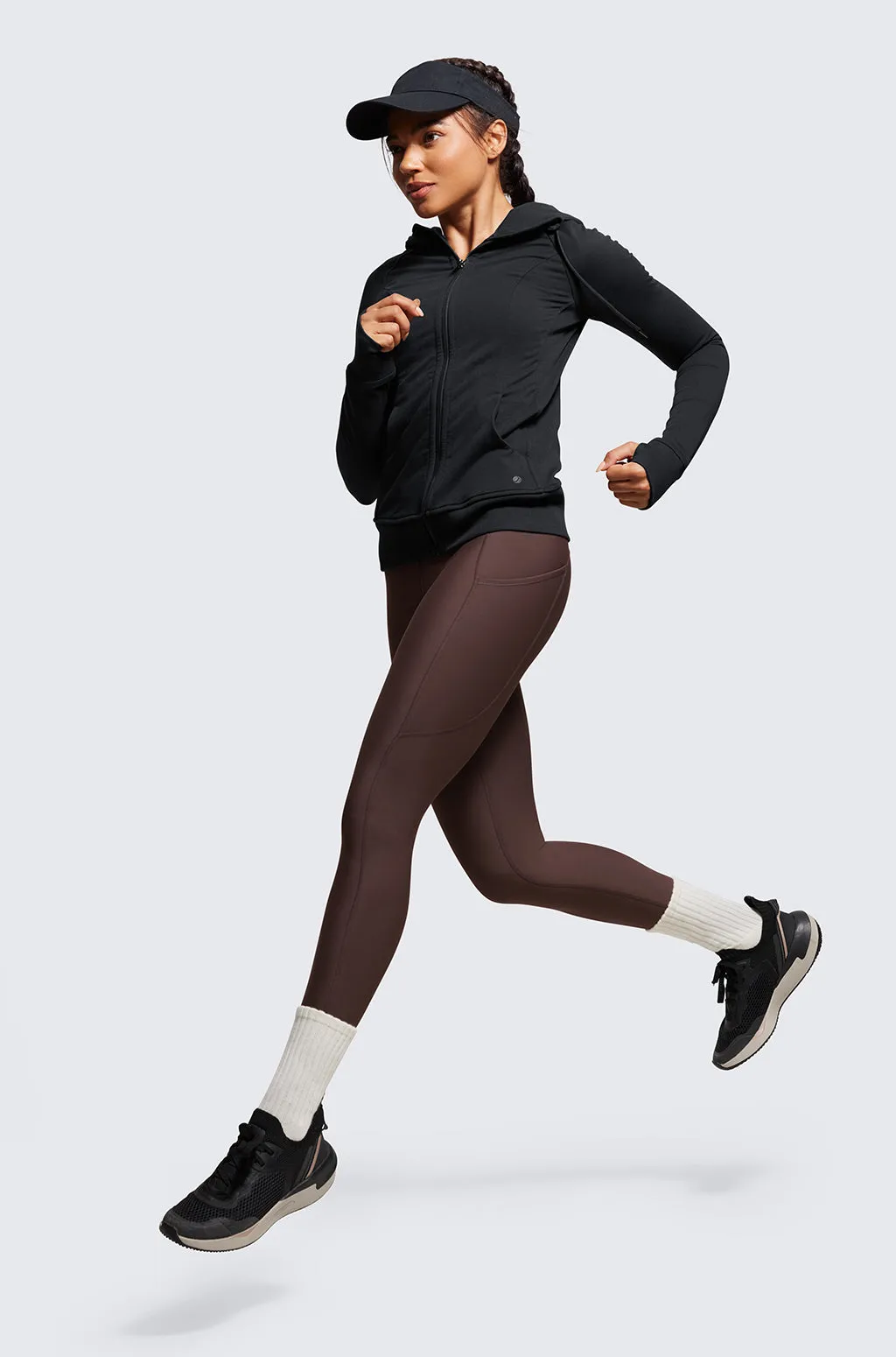 Fleece Lined Leggings with Pockets 28''