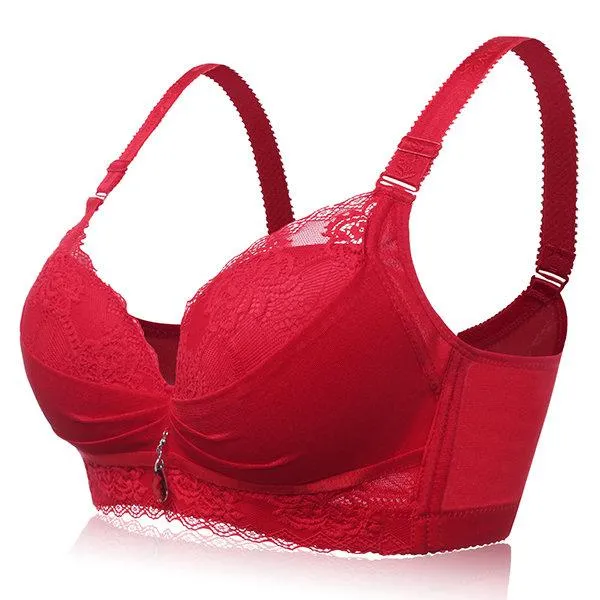 Gather Lace Adjustable Push Up Breathable Wireless Bras