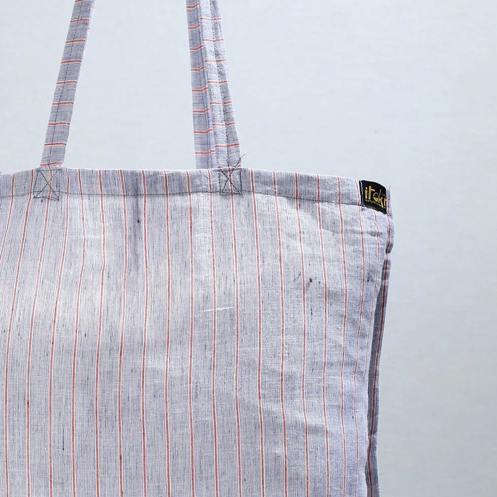 Grey - Jhiri Pure Handloom Cotton Jhola Bag 28