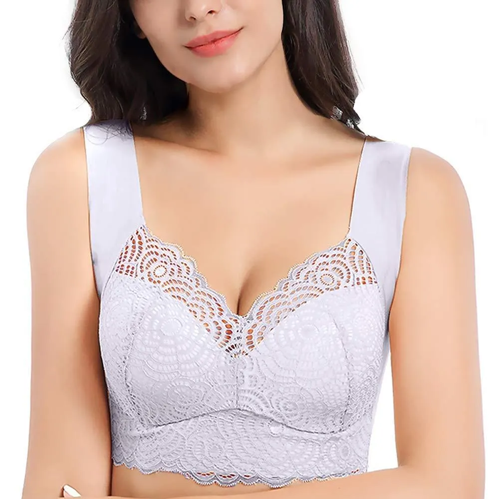 “Hand Free Wirefree” Lace Bra Comfort Tank Top Bralette